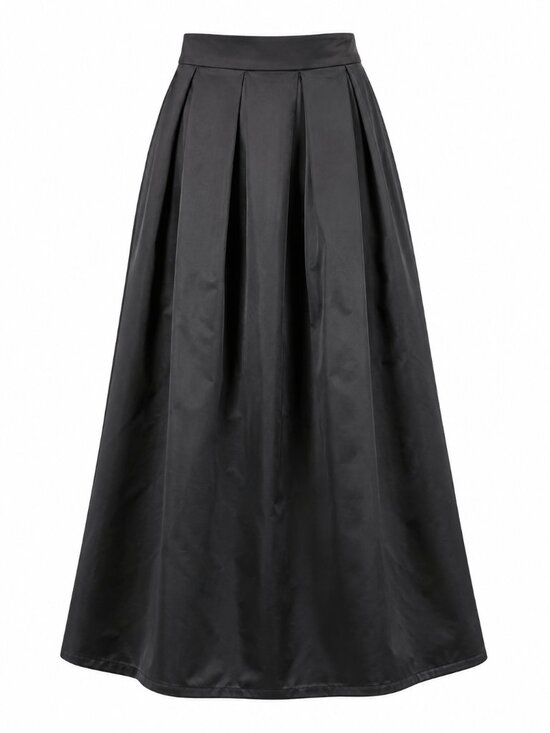 Kira Dresses & Skirts - Black Satin Elegant Maxi Skirt Size M